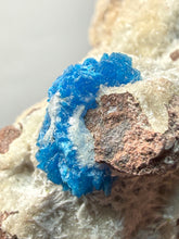 Load image into Gallery viewer, Rare Electric Blue Cavansite on Druzy Matrix – Collector Mineral Specimen | India
