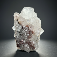 Load image into Gallery viewer, High-Luster Apophyllite with Red Heulandite &amp; Pink Stilbite on Druzy Chalcedony
