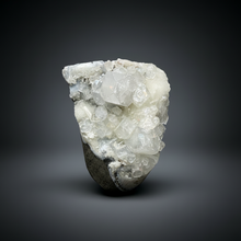 Load image into Gallery viewer, Druzy Chalcedony with Druzy Clear Apophyllite | Maharashtra, India
