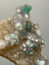 Load image into Gallery viewer, Blue-Green Chrysocolla in Botryoidal Chalcedony Cabinet Specimen | Indonesia
