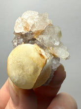 Load image into Gallery viewer, Rare Botryoidal Yellow Fluorite on Quartz Matrix  Collector Mineral Specimen – Maharashtra, India
