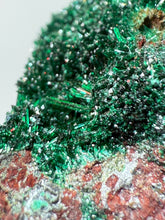 Load image into Gallery viewer, Brochantite Collector Mineral Specimen – Vivid Green Copper Crystals from Morocco
