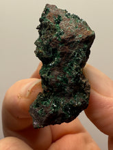 Load image into Gallery viewer, Brochantite Collector Mineral Specimen – Vivid Green Copper Crystals from Morocco
