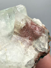 Load image into Gallery viewer, Lustrous Apophyllite over Red Heulandite (Zeolite Pocket) — Deccan Traps, Maharashtra, India

