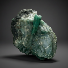 Load image into Gallery viewer, Emerald Variety Green Beryl on Matrix | Northern Bahia, Brazil | Collector Mineral Display Specimen
