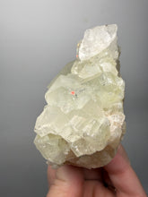 Load image into Gallery viewer, High-Grade Light Green Apophyllite on Pink Stilbite Zeolite | Indian Collector Mineral Specimen
