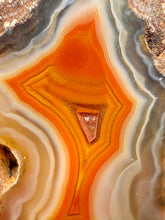 Load image into Gallery viewer, Polished Malawi Agate Half – High-Grade African Banded Agate Display Specimen
