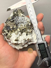 Load image into Gallery viewer, 3.8” New Find: Huanzala Mine Peru Sphalerite + Chalcopyrite + Apatite + Calcite + Quartz | Collector Display Specimen
