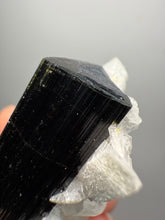 Load image into Gallery viewer, Dark Green Cap Stak Nala Tourmaline on Cleavelandite Matrix – Haramosh Mountains, Pakistan
