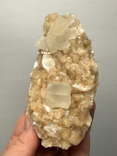 Load image into Gallery viewer, Rare Druzy Golden Diamond Calcite &amp; Pink Huelandite Matrix — Maharashtra, India | Collector Cabinet Specimen

