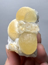 Load image into Gallery viewer, Rare Botryoidal Yellow Fluorite on Quartz Matrix  Collector Mineral Specimen – Maharashtra, India
