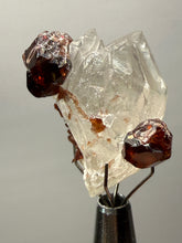 Load image into Gallery viewer, High-Grade Naturally Faceted Red Spessartine Garnet on Matrix — Skardu, Pakistan
