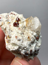 Load image into Gallery viewer, High-Grade Naturally Faceted Red Spessartine Garnet on Matrix — Skardu, Pakistan
