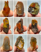 Load image into Gallery viewer, Lot of 9 Small Malawi Agate Halves – Polished Rare Colorful Collector Specimens
