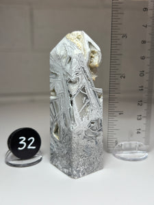 White Pseudomorph Agate after Anhydrite Obelisk Tower from Mexico