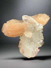 Load image into Gallery viewer, Clear Gem Apophyllite Encrusted Stalactite + Pink Stilbite Cluster • Maharashtra, India
