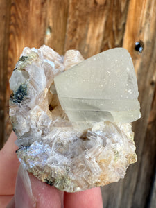 Yellow Diamond Calcite + Pearl Heulandite • Maharashtra, India