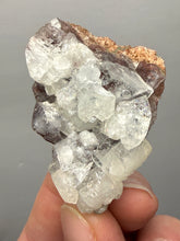 Load image into Gallery viewer, Lustrous Apophyllite over Red Heulandite (Zeolite Pocket) — Deccan Traps, Maharashtra, India
