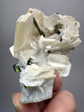 Load image into Gallery viewer, Dark Green Cap Stak Nala Tourmaline on Cleavelandite Matrix – Haramosh Mountains, Pakistan
