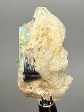 Load image into Gallery viewer, Blue Indicolite &amp; Mint Green Tourmaline on Matrix – Pegmatite Mineral Specimen from Pakistan
