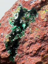 Load image into Gallery viewer, Brochantite Collector Mineral Specimen – Vivid Green Copper Crystals from Morocco
