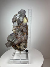 Load image into Gallery viewer, QR Code Fluorite with Druzy Chalcedony from Guizhou Province, China
