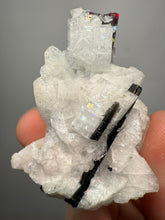 Load image into Gallery viewer, Dark Green Cap Stak Nala Tourmaline on Cleavelandite Matrix – Haramosh Mountains, Pakistan
