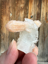 Load image into Gallery viewer, Clear Gem Apophyllite Encrusted Stalactite + Pink Stilbite Cluster • Maharashtra, India
