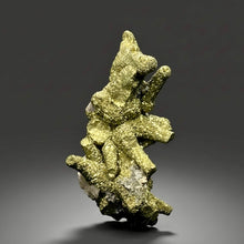 Load image into Gallery viewer, Chalcopyrite Botryoidal Stalactites on Calcite – Cabinet Specimen | Tongshankou Mine, Edong, Daye, Huangshi Prefecture, Hubei Province, China
