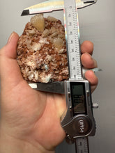 Load image into Gallery viewer, Shiny Peach Stilbite on Druzy Red Heulandite – High-Grade Collector Mineral Specimen from India
