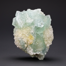 Load image into Gallery viewer, Luminous Mint Apophyllite with Glittering Druzy Sugar Quartz – India
