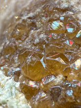 Load image into Gallery viewer, Hessonite Garnet Cluster on Matrix – Natural Collector Specimen from Pakistan | High-Grade Orange-Red Garnet Crystals
