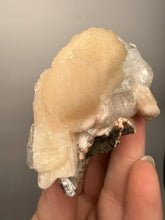 Load image into Gallery viewer, High-Grade Apophyllite on Pink Stilbite Zeolite | Indian Collector Mineral Specimen
