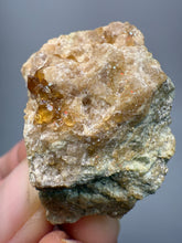 Load image into Gallery viewer, Hessonite Garnet Cluster on Matrix – Natural Collector Specimen from Pakistan | High-Grade Orange-Red Garnet Crystals
