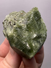 Load image into Gallery viewer, Electric Green Diopside on Quartz – Collector Mineral Specimen (Gilgit-Baltistan) Pakistan
