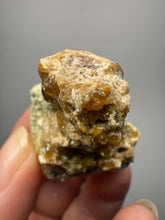 Load image into Gallery viewer, Hessonite Garnet Cluster on Matrix – Natural Collector Specimen from Pakistan | High-Grade Orange-Red Garnet Crystals

