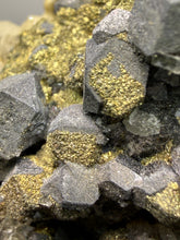 Load image into Gallery viewer, Moroccan Galena with Druzy Pyrite on Quartz | Collector Display Specimen
