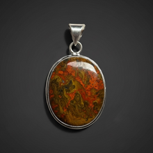 Load image into Gallery viewer, PENDANT | Moroccan Seam Agate | 925 Silver Plated
