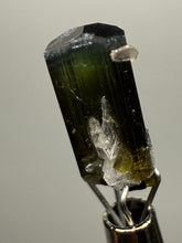 Load image into Gallery viewer, Blue Cap Dark Green Stak Nala Tourmaline with Cleavelandite – Haramosh Mountains, Pakistan | Thumbnail Specimen
