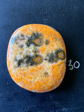 Load image into Gallery viewer, Bumblebee Jasper Agate Palm Stone from West Java, Indonesia • AAA High Grade
