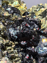 Load image into Gallery viewer, 3.8” New Find: Huanzala Mine Peru Sphalerite + Chalcopyrite + Apatite + Calcite + Quartz | Collector Display Specimen
