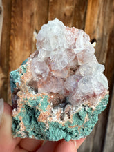 Load image into Gallery viewer, Red Apophyllite on Green Heulandite • Maharashtra, India
