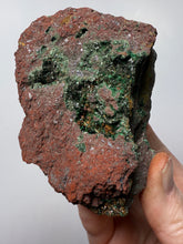 Load image into Gallery viewer, Brochantite Collector Mineral Specimen – Vivid Green Copper Crystals from Morocco
