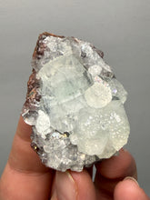 Load image into Gallery viewer, Lustrous Apophyllite over Red Heulandite (Zeolite Pocket) — Deccan Traps, Maharashtra, India
