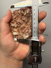 Load image into Gallery viewer, Shiny Peach Stilbite on Druzy Red Heulandite – High-Grade Collector Mineral Specimen from India
