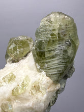 Load image into Gallery viewer, Electric Green Diopside on Quartz – Collector Mineral Specimen (Gilgit-Baltistan) Pakistan
