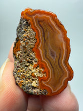 Load image into Gallery viewer, Polished Malawi Agate Half – High-Grade African Banded Agate Display Specimen
