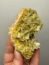 Load image into Gallery viewer, High-Grade Green Heulandite on Peach Stilbite Crystal Cluster | Deccan Traps, Maharashtra, India | Collector Mineral Specimen
