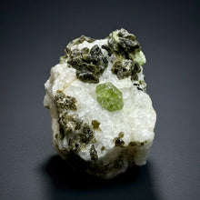 Load image into Gallery viewer, Electric Green Diopside on Quartz – Collector Mineral Specimen (Gilgit-Baltistan) Pakistan
