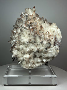 Dragon Scale Calcite with Phantom Silver & Pink Inclusions • High Grade • Mineral Collector’s Specimen Showpiece